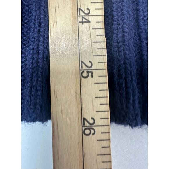 Vintage Polo Ralph Lauren Cotton 1/4 Zip Knit Sweater Turtleneck Logo Sz M Navy - Picture 9 of 11